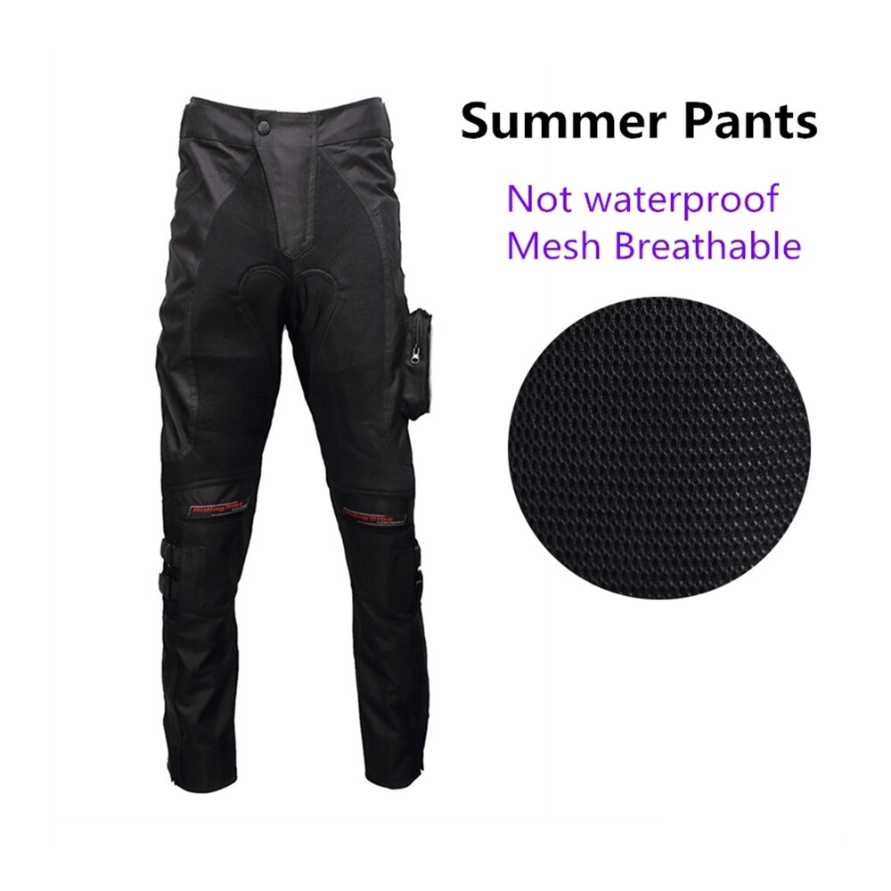 Männer Motorrad Hosen Vier Saison Wasserdicht Atmungsaktiv Warme Motocross Rally Reiter Reiten Schutz Hose mit Kneepads HP-12: No waterproof-Summer / xxxxl