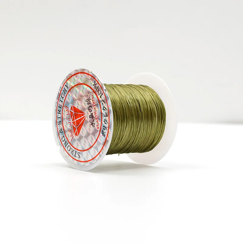 10M/rollo de pulseras de cordón de cuentas de cristal elástico fuerte, línea de goma elástica, cuentas de joyería, collar de hilo, cordones para hacer bricolaje: Rojo oscuro