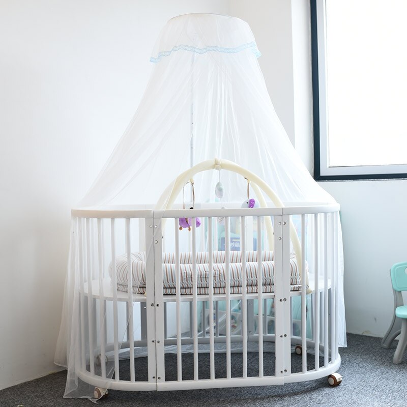 Zomer Baby Wieg Klamboe Self-Stand Baby Bed Net Crib Netting Met Houder Universele Baby Baby Bed Luifel inclusief Houder