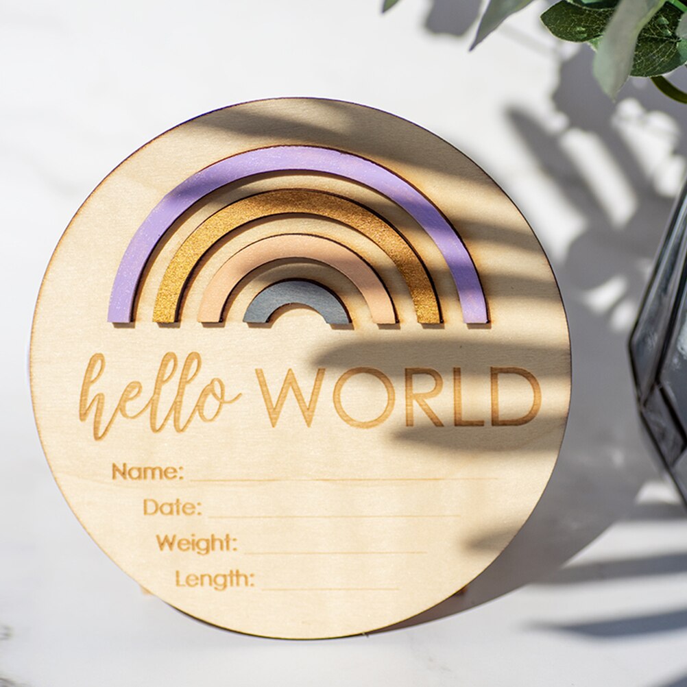 Hello World Newborn Sign Birth Announcement Sign Newborn Baby Shower