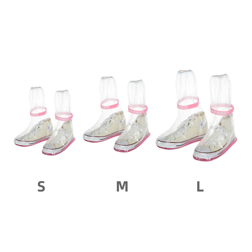 1 Pair Outdoor Travel Rainproof Shoes Cover Rain Boot Cover Transparent Waterproof Shoes Cover Protector Reusable Accessories
