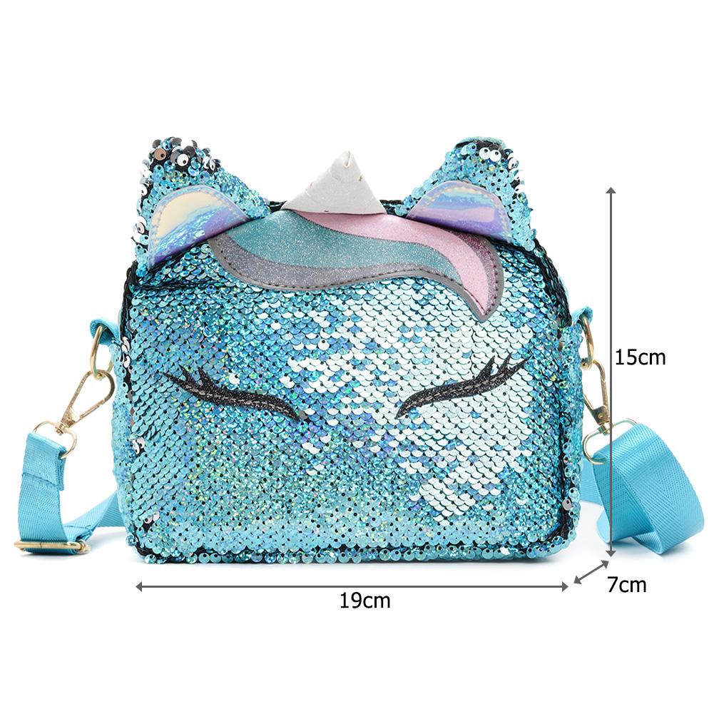 Vrouwen Kleine Portemonnees En Handtassen Leuke Glitter Sequin Eenhoorn Crossbody Zakken Voor Meisjes Coin Wallet Pouch Purse Bag