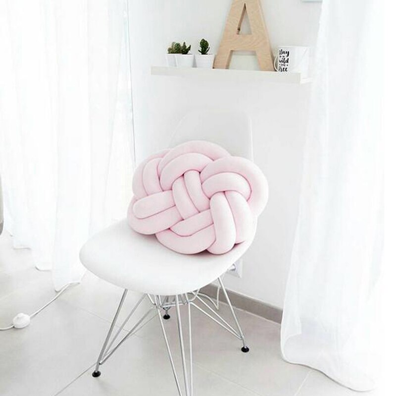 Baby Bett Stoßstange Knoten Geflecht Kissen Weiche Zimmer Dekoration INSstyle Kissen Krippe Stoßfänger Kleinkind Protetor Baby Bett Einstellung Fotografie