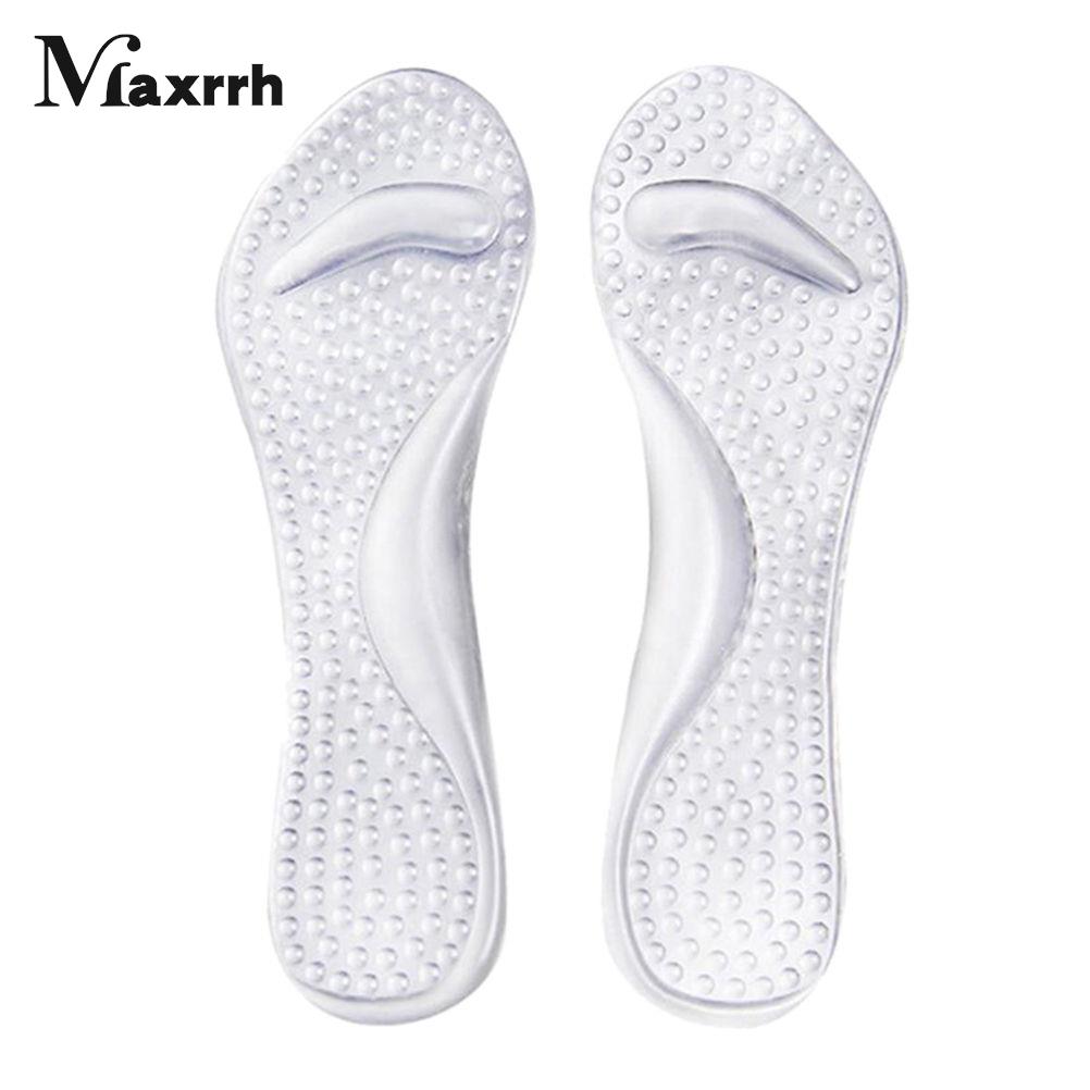 Plantillas para tacones altos de silicona, almohadillas para zapatos transparentes, cojín para pies, soporte para ARCO, 1 par