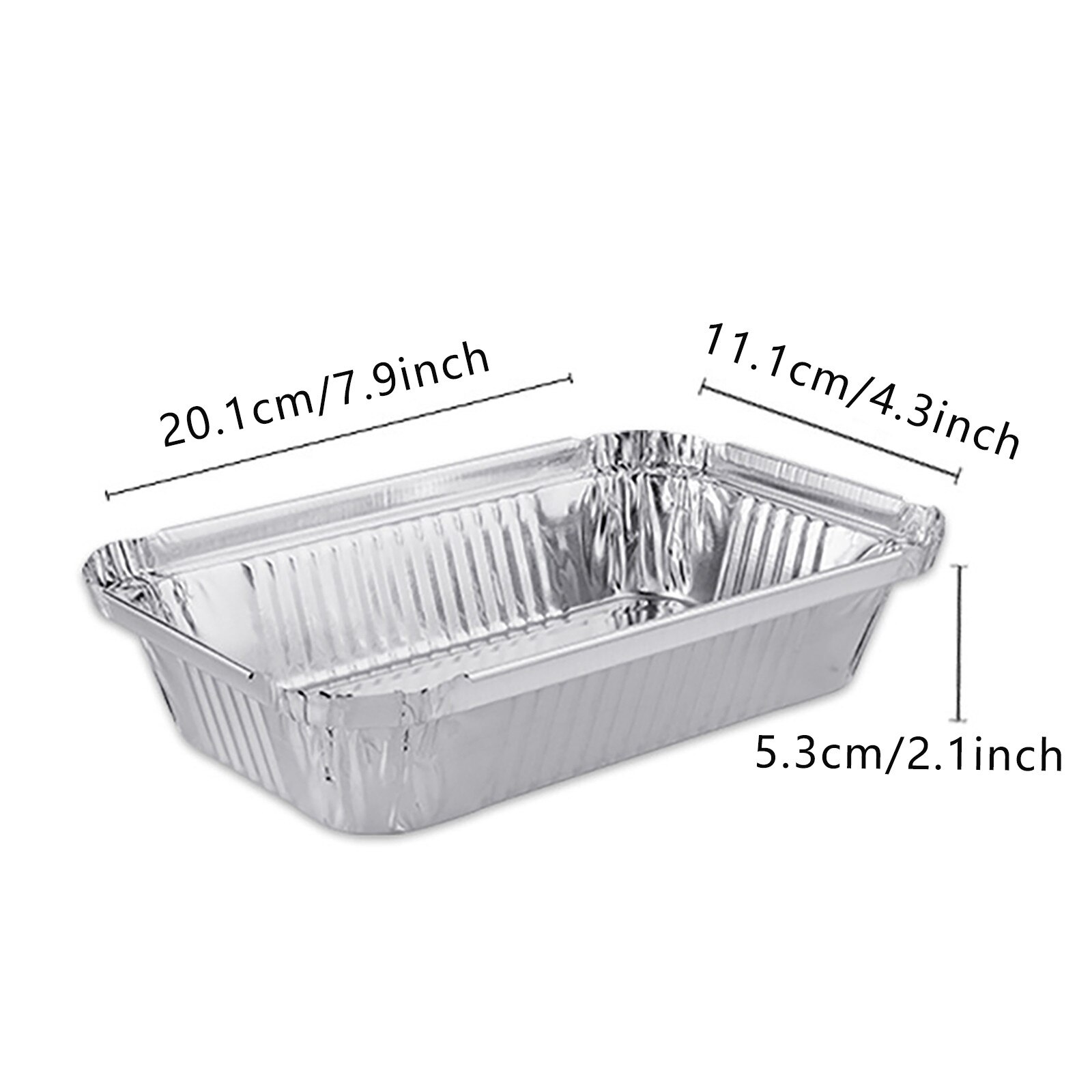 20PCS Disposable BBQ Drip Pan Non-stick Aluminium Foil Box Heat-resistant BBQ Tin Tray Disposable Food Containers Outdoor