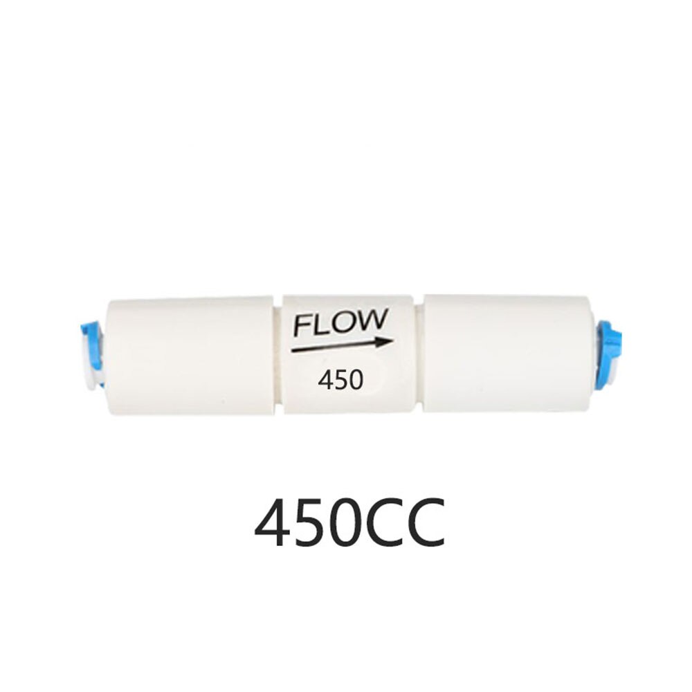 300CC RO Water System Waste Water Flow Regulater Restrictor 1/4&quot; OD Hose Reverse Osmosis Quick Pipe Fittiing: 450CC