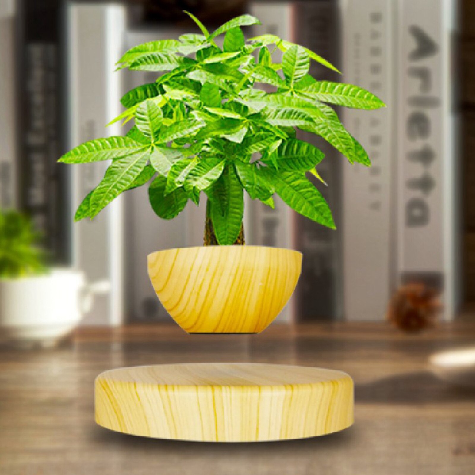 Pot de fleurs magnétique en lévitation, bonsaï à Air, jardinière pour maison, bureau, décoration, plante verte