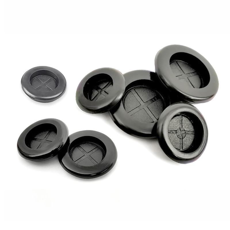 10 stk 15-70mm riller dia sort syntetisk gummi runde pakninger enkelt side ledninger tylle paknings beskytter ringe