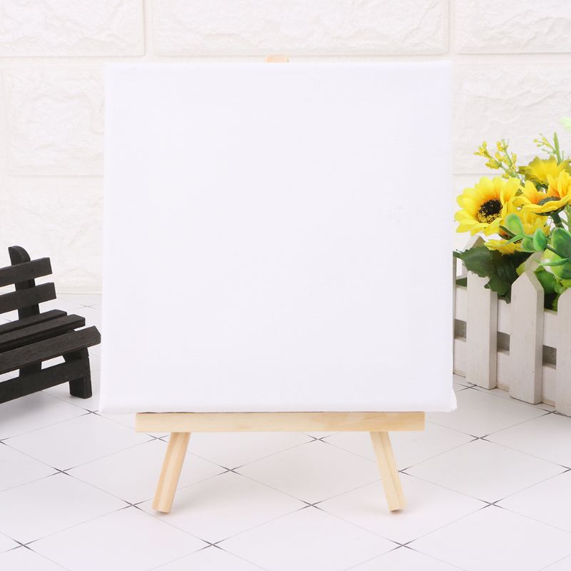 1 Set Wood Easel Advertisement Exhibition Display Shelf Holder Painting Stand and Canvas Art Painting Drawing Supply