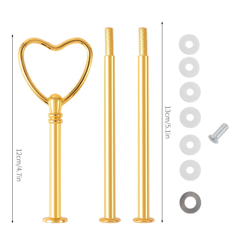 Vierkante Ronde Liefde Hartvormige Cake Drie-Layer Beugel Hars Lade Diy Siliconen Mal Coaster Epoxyhars Mal accessoires Kit: 7