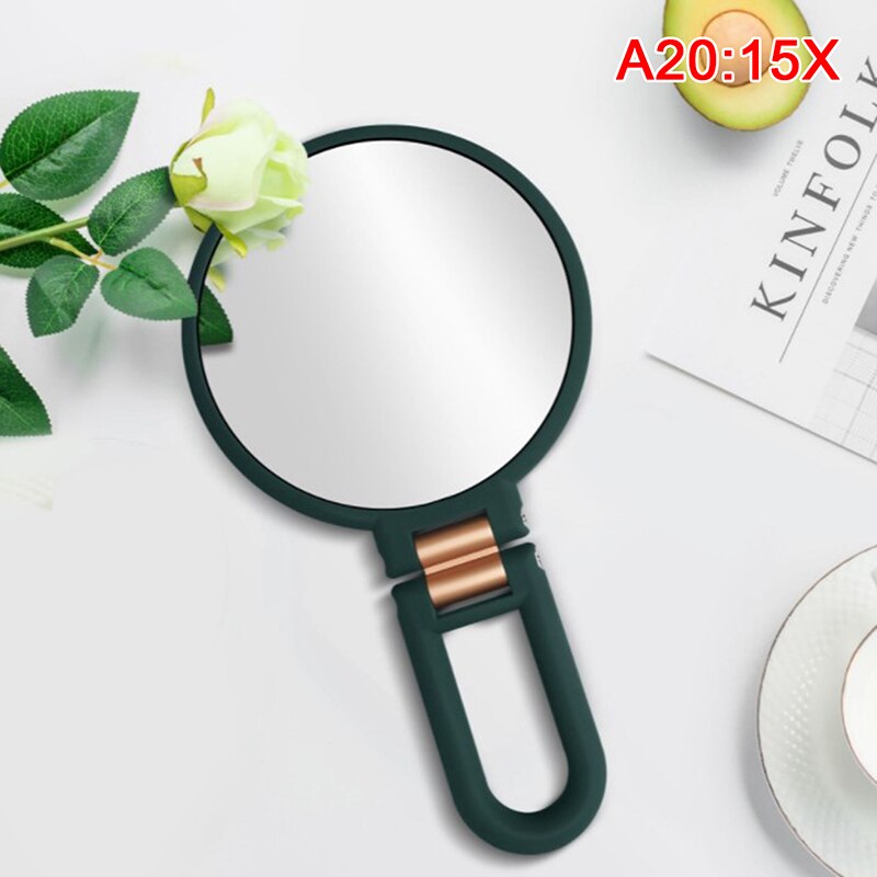 Espejo de doble cara para maquillaje, accesorios de cosmética para tocador, compacto, con aumento de 2/5/10/15X