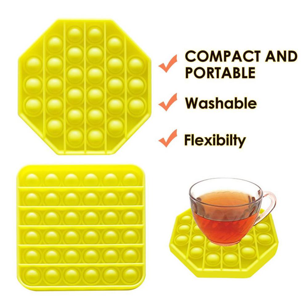 Silicone Stress Reliever Toys Adults Kids Pus Bubble Sensory Fidget Squeeze Educational Puzzle Toys
