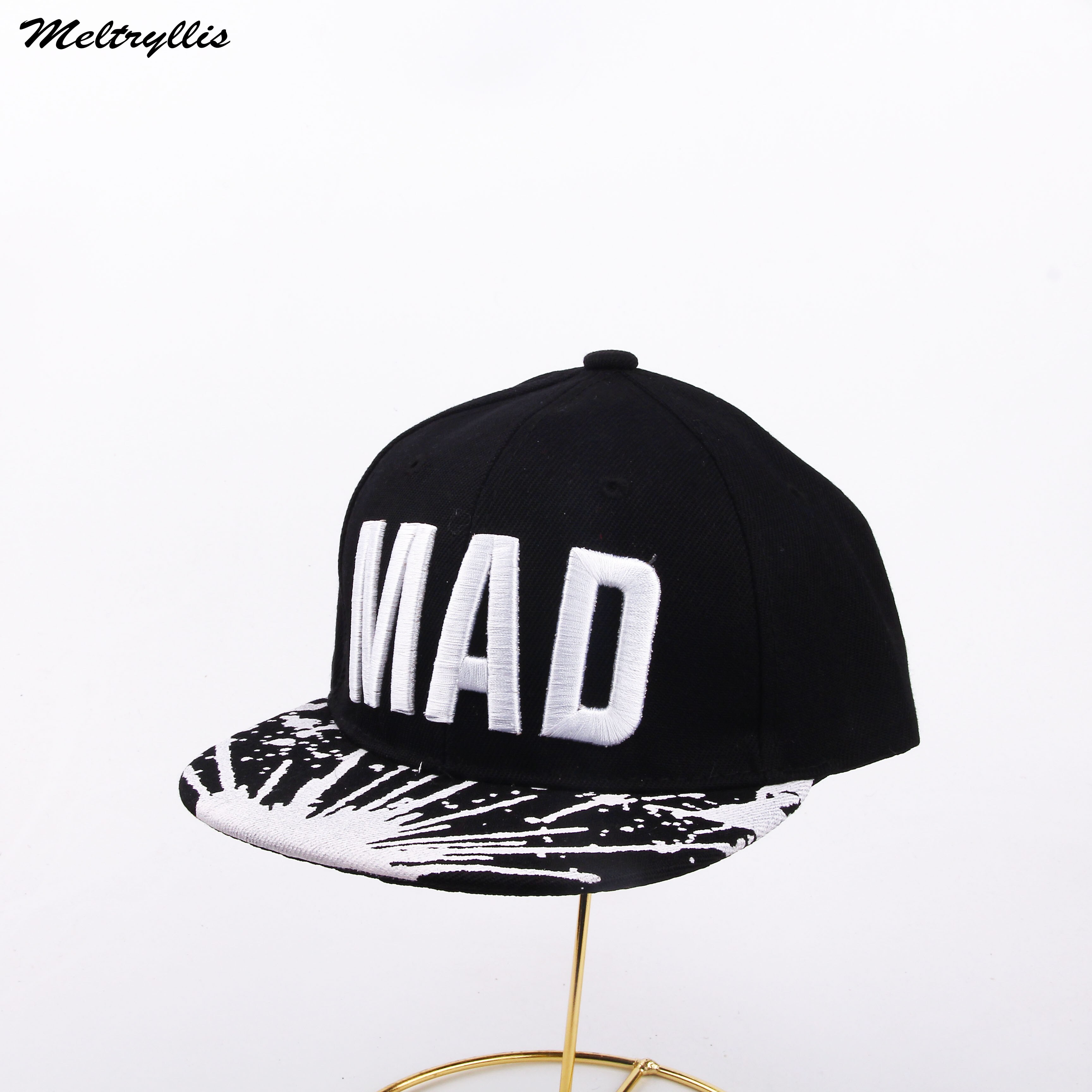 [meltryllis] bogstaver broderi "kad" hip hop kasket unisex baseball hat personlighed simple solhætter