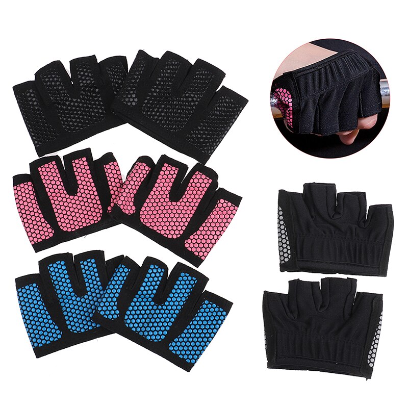 Guantes de medio dedo para Fitness para hombre y mujer, para Crossfit, entrenamiento, gimnasio, levantamiento de pesas de potencia, culturismo, Protector de manos