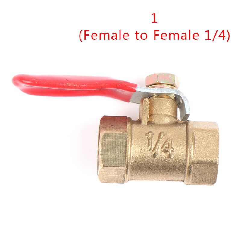 1PCS 1/4'' 3/8'' 1/2'' Brass Ball Valve BSP Threaded Air Water Oil Flow Control Plumbing Fitting: 1