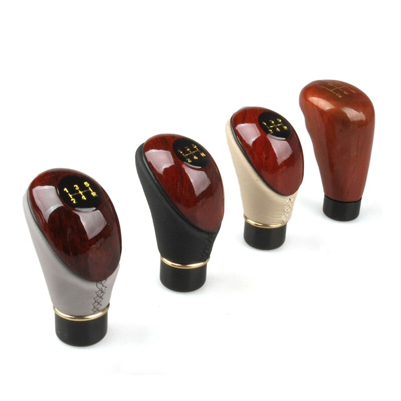 Car Styling Universal 5 Speed Shift Knob Manual Gear Lever Knob Peach Wood Gear Shift Knob