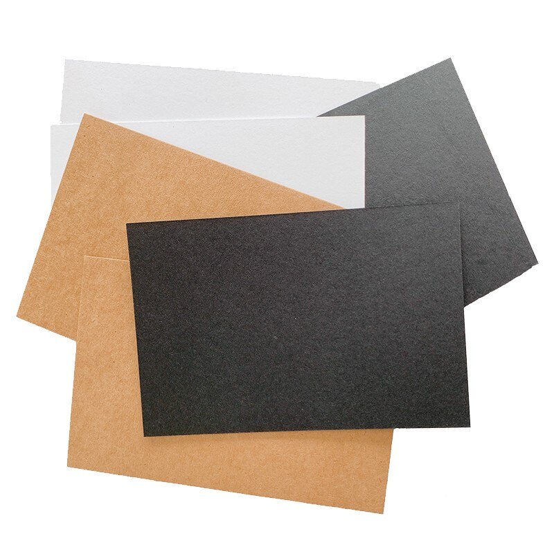20pcs Blank postcard card Black Kraft Brown White cards lettering vintage Stationery letter paper 14*10CM