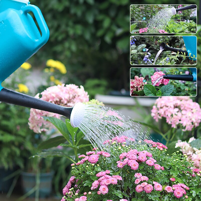 Regadera para jardín de gran capacidad, riego de plantas de plástico de boca larga, 3/5L