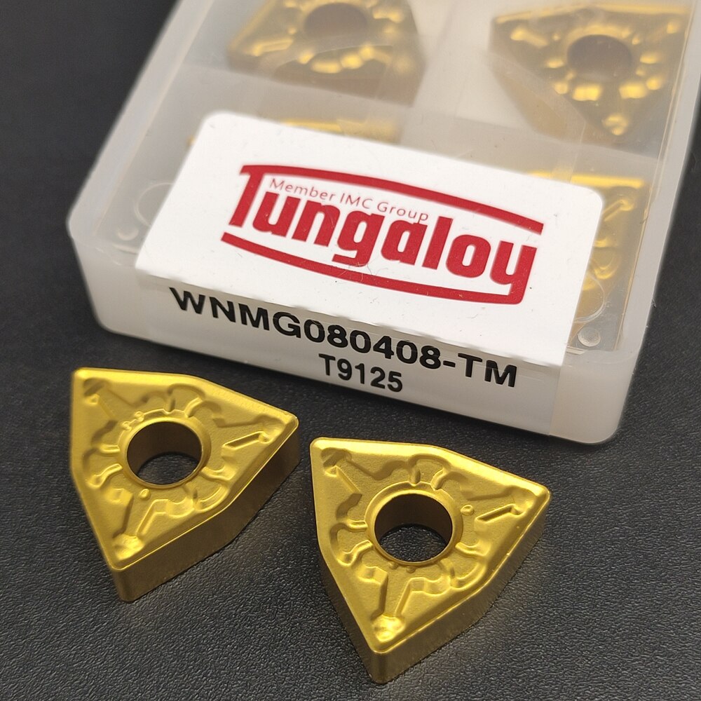 Tungaloy – outil de tournage externe WNMG080404 WNMG080408 TM T9125, inserts en carbure, outils de tour de machine industrielle WNMG 080408