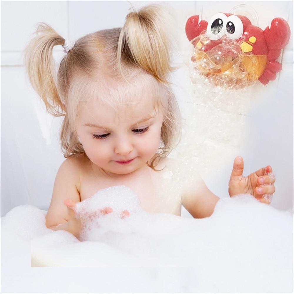 Baby Bath Toys Bubble Machine Big Frogs Automatic Bubble Maker Bathtub Soap Machine Blower Music Bath Toy for Baby & free