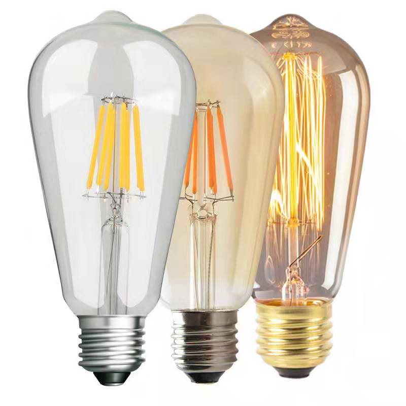 SCR Dimmen Led Filament ST64 E27 Lamp en Vintage Edison ST64 Lamp