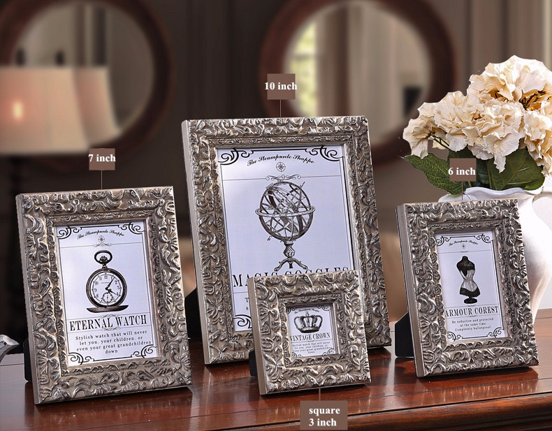 1pcs 3inch 6inch 7inch 10inch Wooden Photo Frame,porta retrato,Picture Frames,Vintage Frame Photo Holder,Home Decoration,marcos: 1 / Square 3 inch