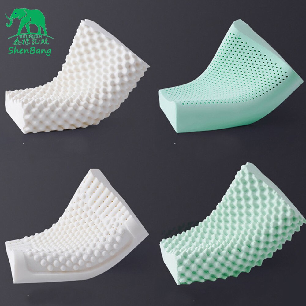 Natural-Latex Pillow Orthopedic Cervical Massage Bed Pillow Release Pressure Sleeping Pillows for Bedroom with Pillowcase