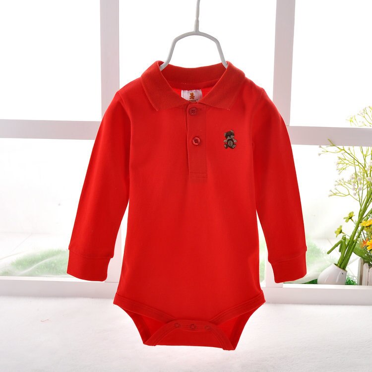 Lange Baby Jongen POLO Bodysuits Lange Mouw body bebe bodysuit baby boy kleding jumpsuit