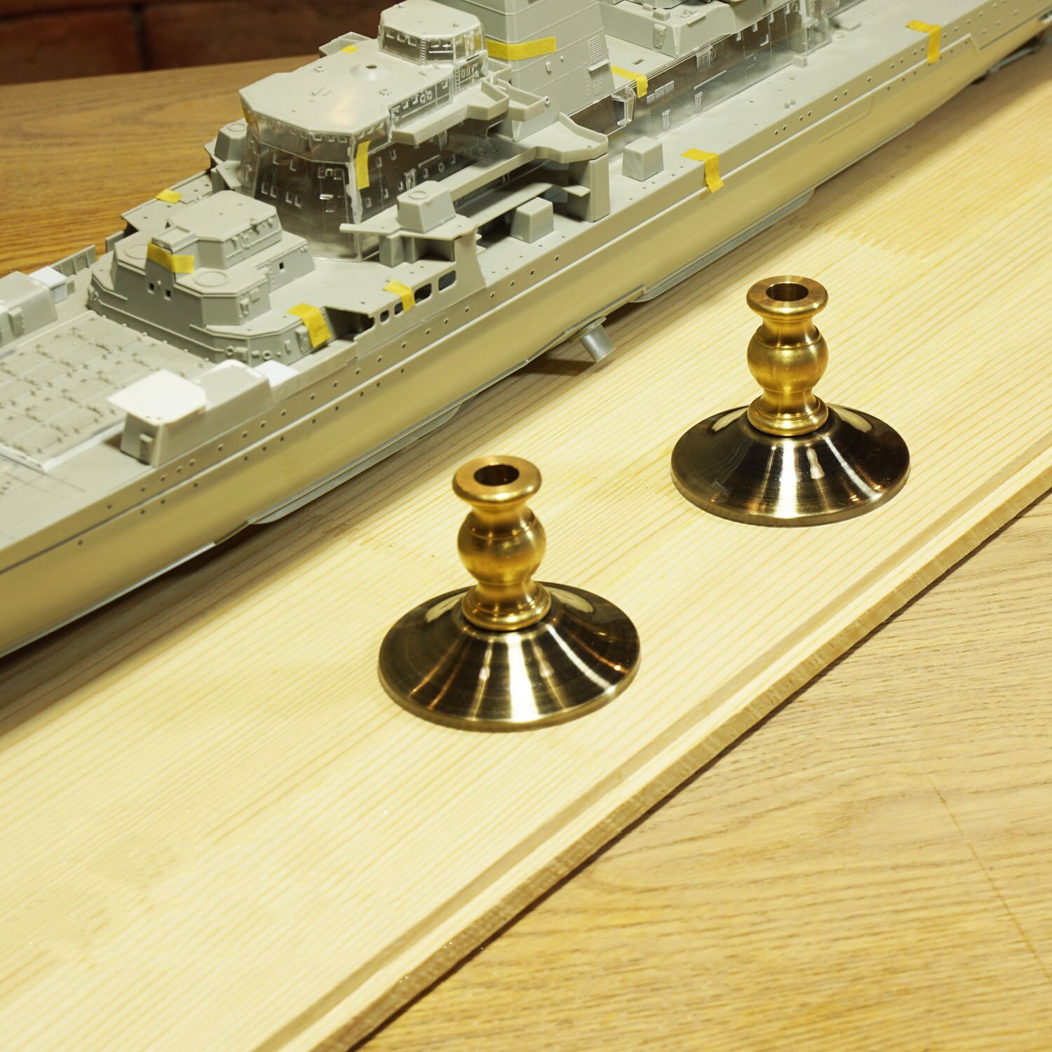 1/200 or 1/350 Model Ship Display Pedestals 63*53mm - Brass