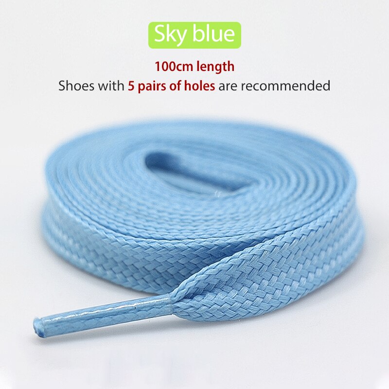 1 Paar 100Cm Lichtgevende Schoenveters Platte Sneakers Canvas Veters Glow In De Donkere Nacht Fluorescerende Shoestrings 6 Kleuren: Luminous Skyblue