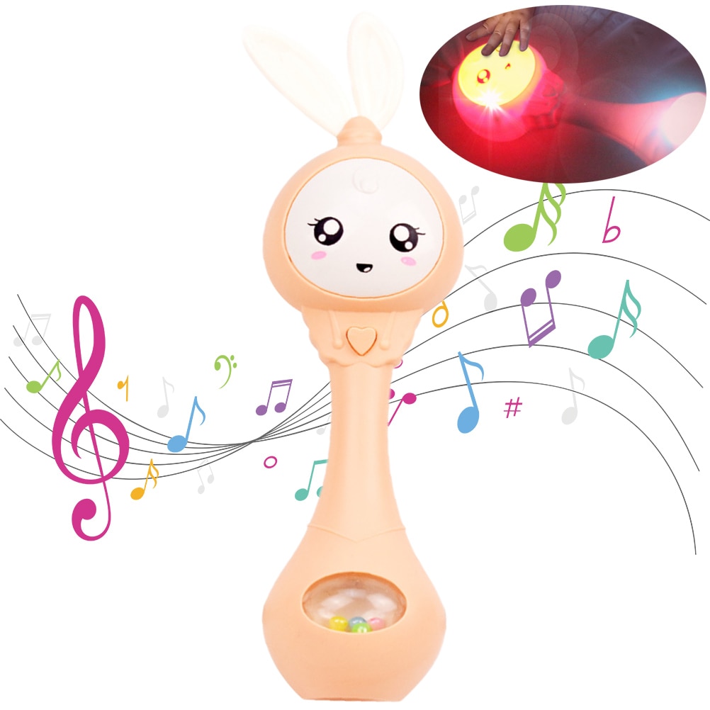 Electric Musical Flashing Baby Rattles Baby Infant Hand Bells Cute Rabbit Hand Bells Newborn Infant Early Educational Toys #30