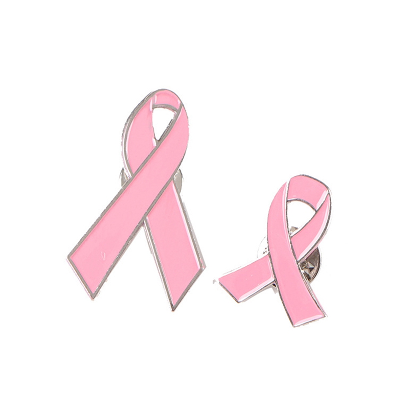 1 Stuk Roze Glazuur Borstkanker Bewustzijn Liefdadigheid Lint Broches Pins Op Voorraad