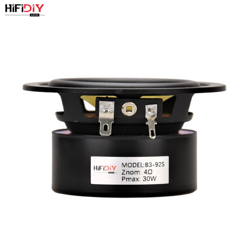 HIFIDIY LIVE hifi 3" 3.5 inch 3.6 92mm Full frequency speaker unit 4OHM 30W High Alto bass loudspeaker B3-92S