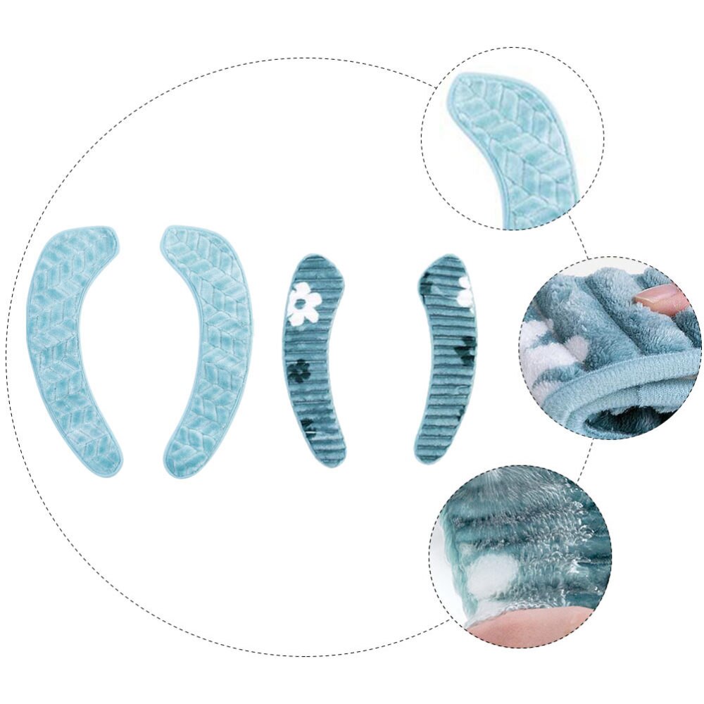 2 Pairs Zachte Toiletbril Pad Wc Ringen Glad Wc Cover (Blauw Maat S + L)