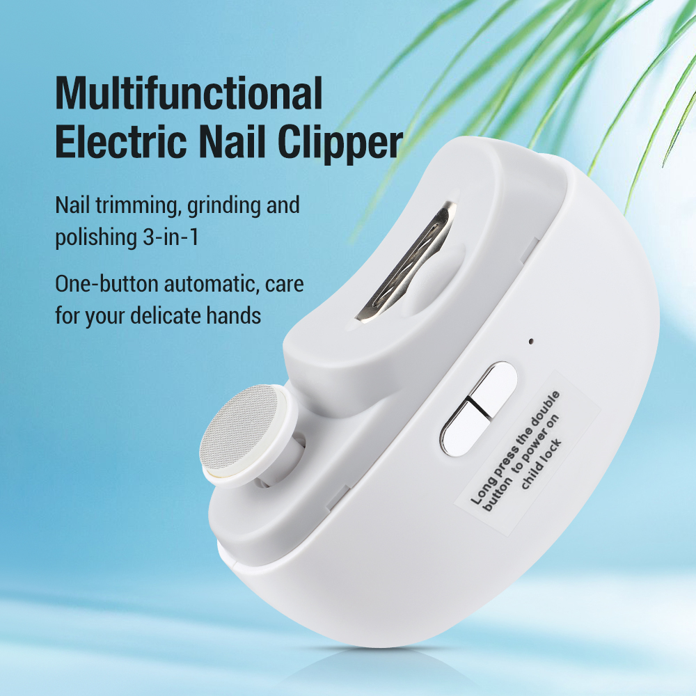 Automatische Anicure Trimmer Elektrische Nagelknipper Met Licht Volwassen Baby Vingernagel Teen Schaar Pedicure Polijsten Nagels Cutter