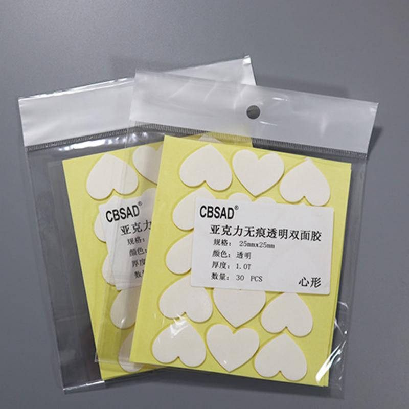 seamless acrylic transparent double-sided tape super sticky strong round five-pointed star square waterproof film