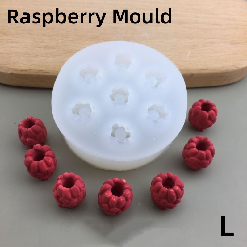 Nuova simulazione candela di frutta stampo in silicone 3D mirtillo lampone a forma di fondente stampo fai da te cioccolato stampo da forno strumento di decorazione della torta: Cioccolato