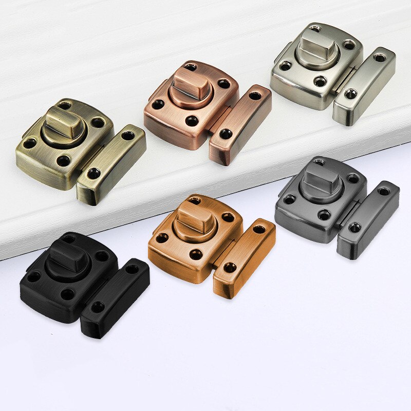 Universal Door Latch Gate Latch Security Sliding Door Lock Door Bolt Zinc Alloy with Screws Latch