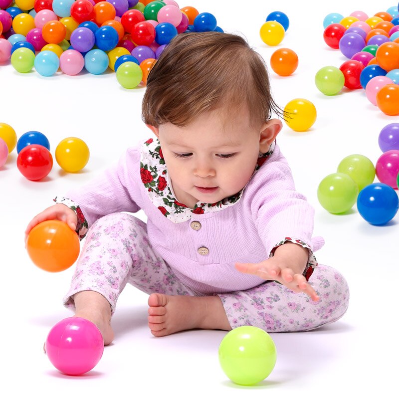 100/200pcs Eco-Friendly Colorful Sfera di Plastica Giocattoli Morbido Palle Oceano per La Piscina Del Bambino di Nuotata Pit Giocattolo Lo Stress sfera di aria di Sport Esterno