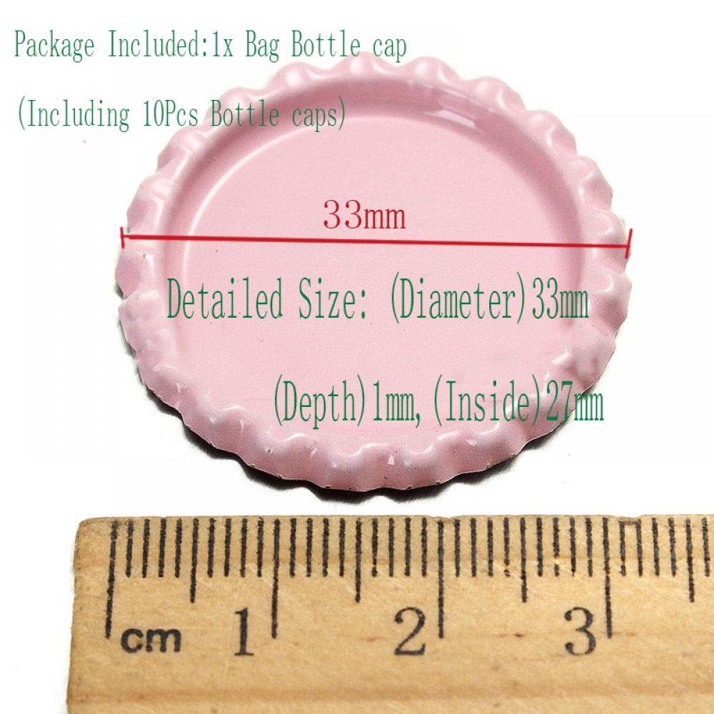 10pcs/lot Flat Beer Bottle Cap Craft Scrapbooking Embellishment DIY CIRCLE Perfect