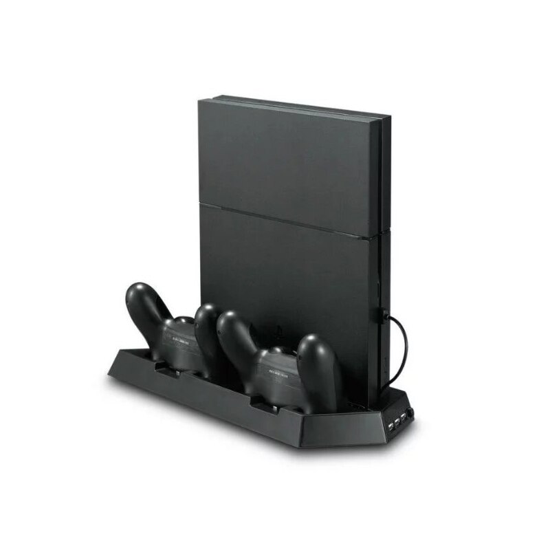 Dual Motoren Lüfter Kühler Ladegerät Station USB Hub Vertikale Stand für Sony PS4/Slim Konsole