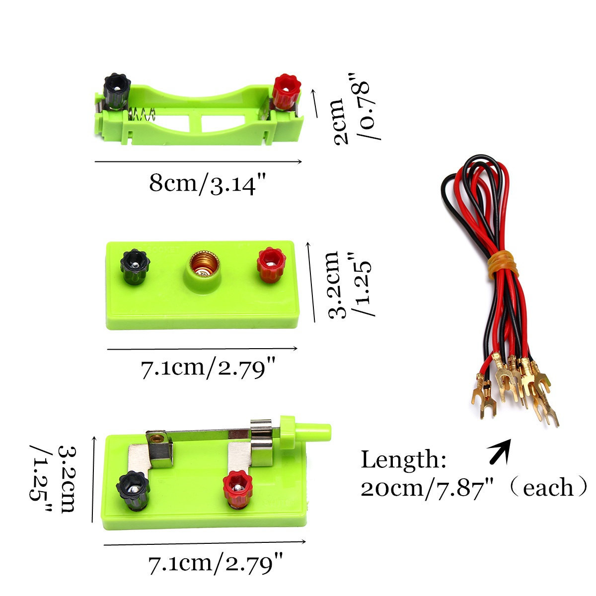 Kit d'apprentissage de circuit électrique de base pour enfants, bricolage physique, jouets manuels, expérience STEM, outils AV pratiques,