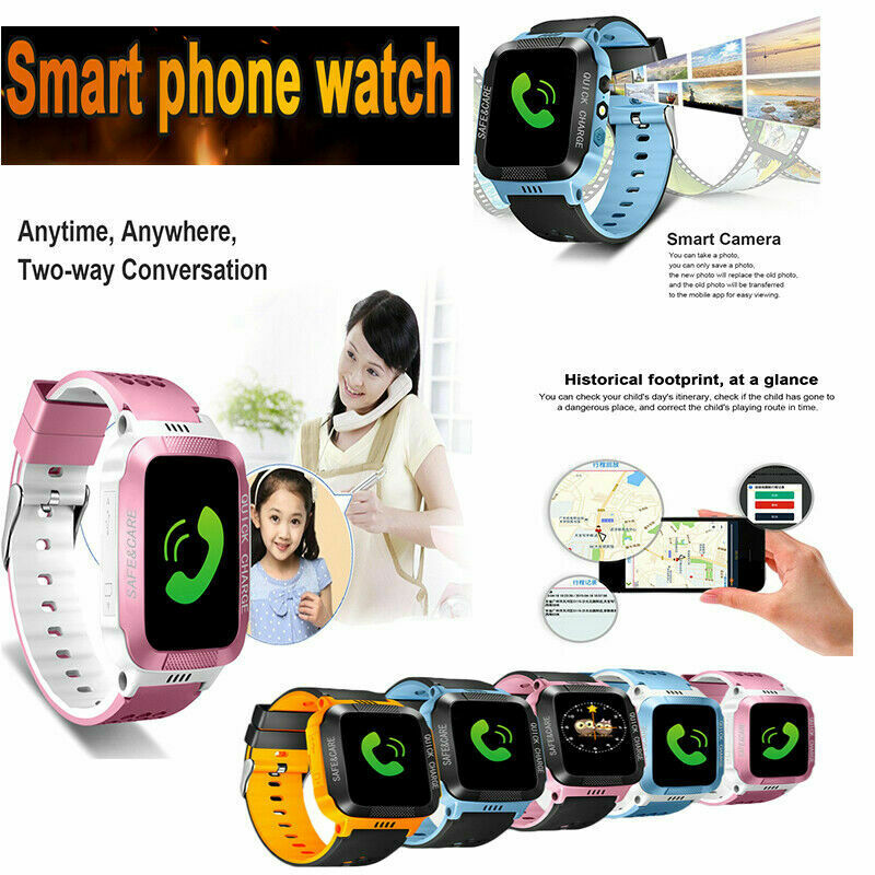 Tracker Kinderen Slimme Horloge Telefoon Zaklamp Sos Call Alarm Stappenteller Camera USB2.0 Voor Kids Kind Sim-kaart 2G 3G