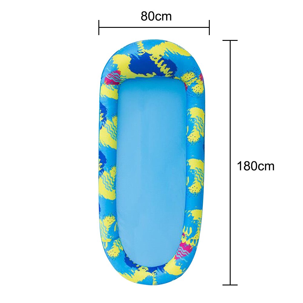 Summer Water Hammock Swimming Pool Beach Water Hammock PVC Air Mattress Lounger Floating Sleeping Cushion Inflatable Air Bed: M