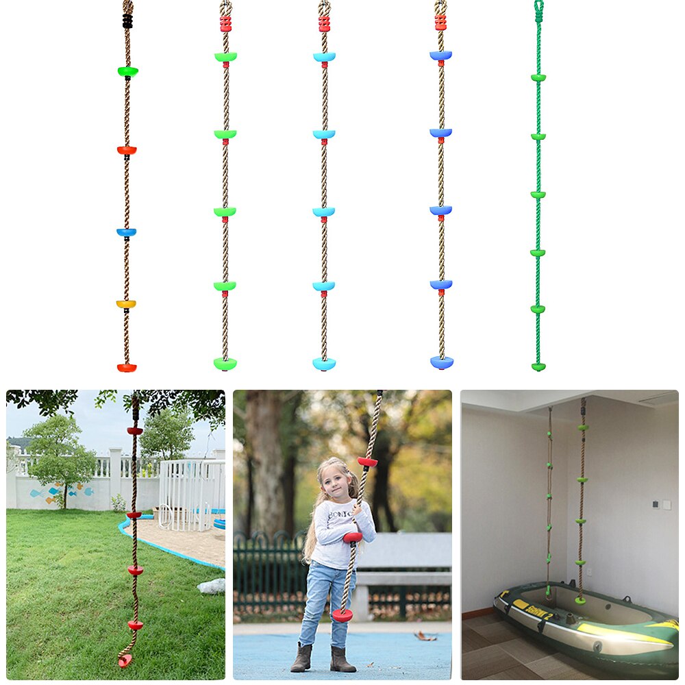 Cuerda de escalada para niños columpio Conjunto de Cuerdas escalera árbol exterior patio equipo plástico + PE deportes herramientas de Fitness