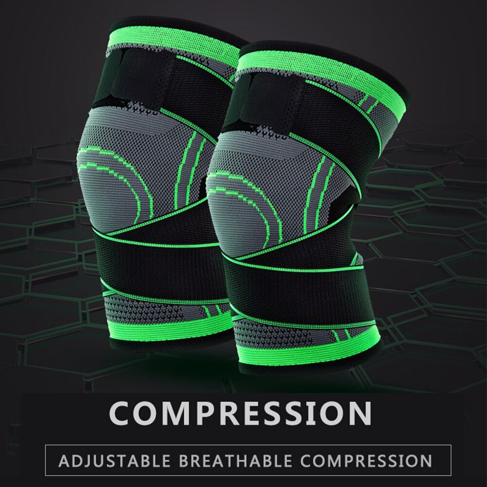 1Pc Sports Knee Brace Support Compression Knee Sleeve with Adjustable Strap for Leg Pain Relief Meniscus Tear Arthritis ACL MCL