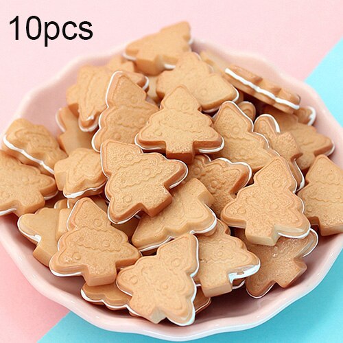 Boxislime Charms Resin Bear Koekjes Additieven Benodigdheden Accessoires Diy Kit Voor Pluizige Clear Cloud Knapperig Slime Klei: 10pcs Tree