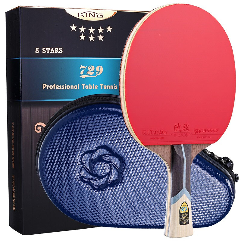 Raqueta de tenis de mesa Friendship 729 King 9 Star 8 Star, paleta de Ping Pong de carbono, bate de Ping Pong adhesivo alto con bolsa