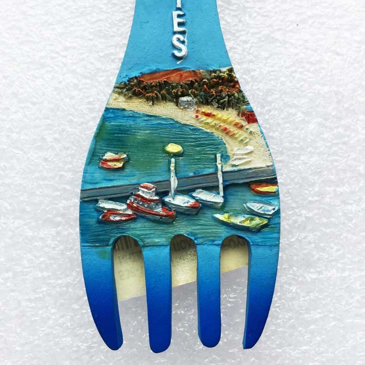 Greek Tourism Souvenir Spoon and Fork Shape Fridge Magnets Koukounaries Kukunaris Refrigerator Magnetic Stickers Travel