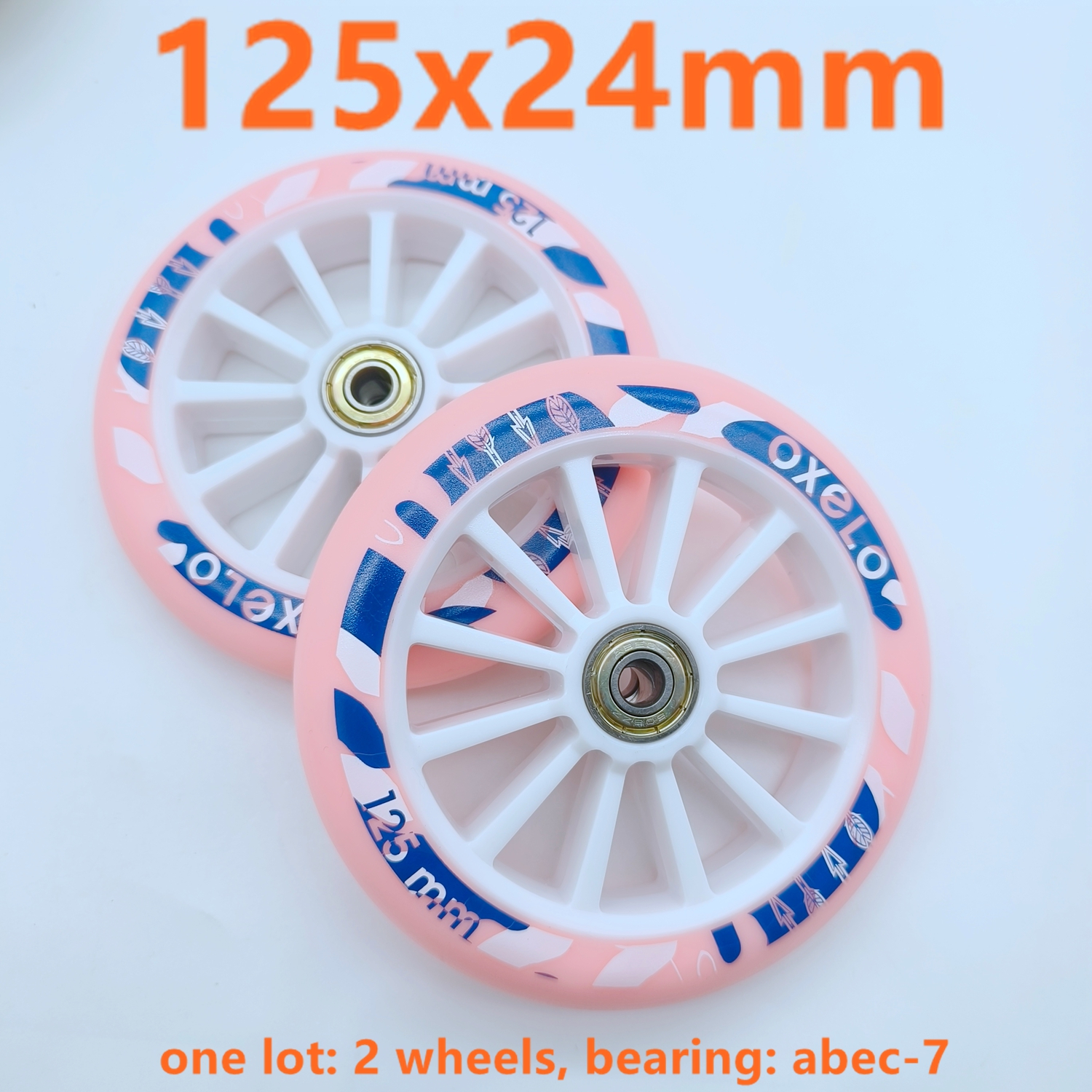 scooter accessories skate wheel scooter wheel 90mm 110mm 120mm 125mm 85a 2wheels/lot: light yellow
